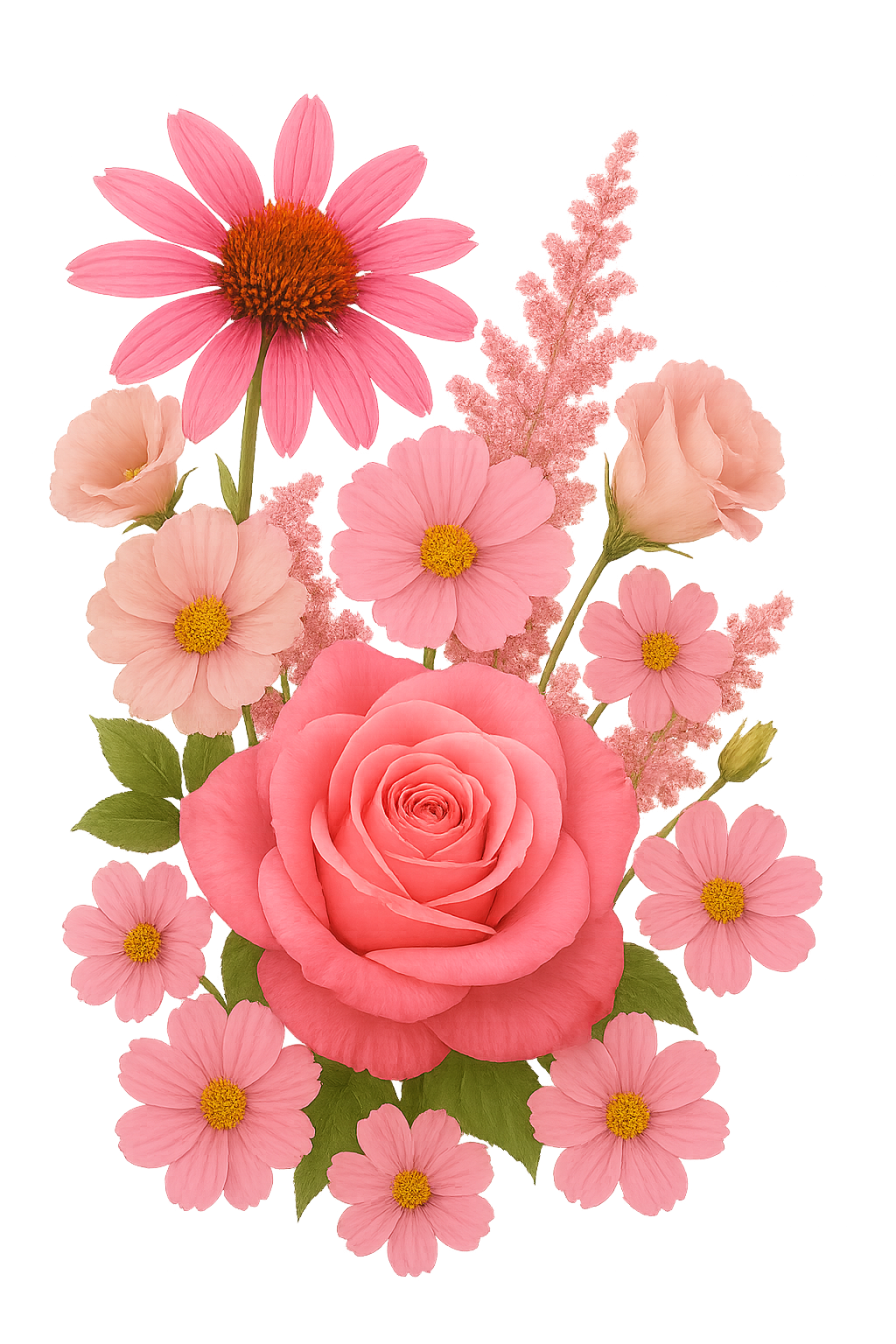 Flor rosa decorativa 3